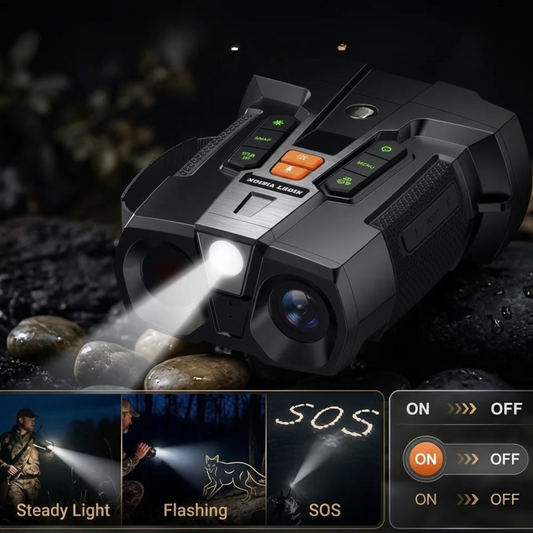 4K Night Vision Binoculars with 4.5" Screen and Flashlight