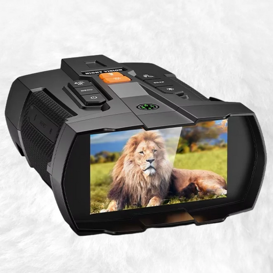4K Night Vision Binoculars with 4.5" Screen and Flashlight