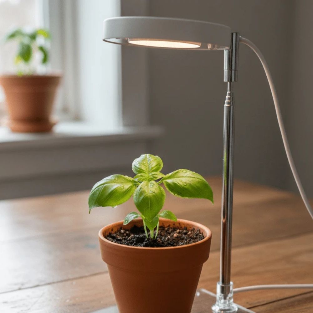 Full Spectrum LED Grow Light : Adjustable Height Stand & 3/9/12H Timer