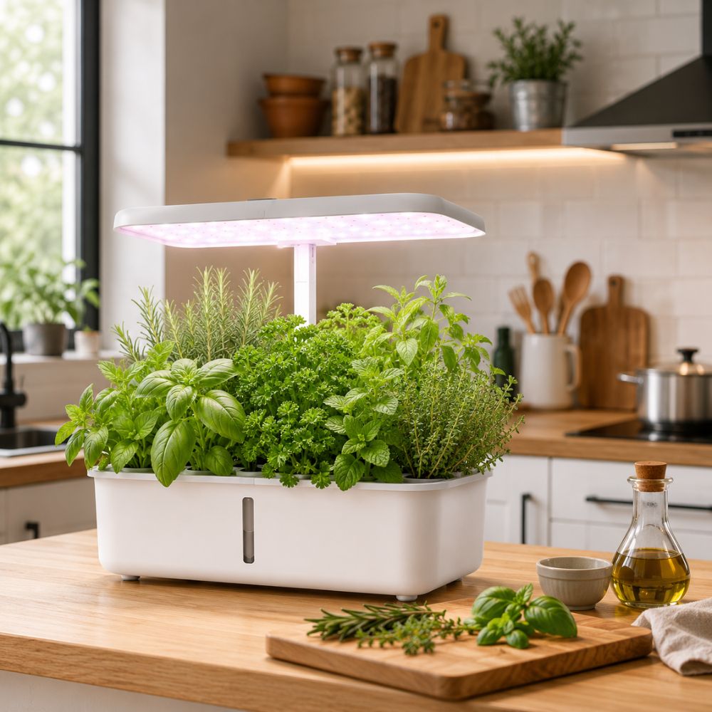 Hydroponic Growing System with LED Grow Light : Auto Pump Indoor Herb Garden Kit